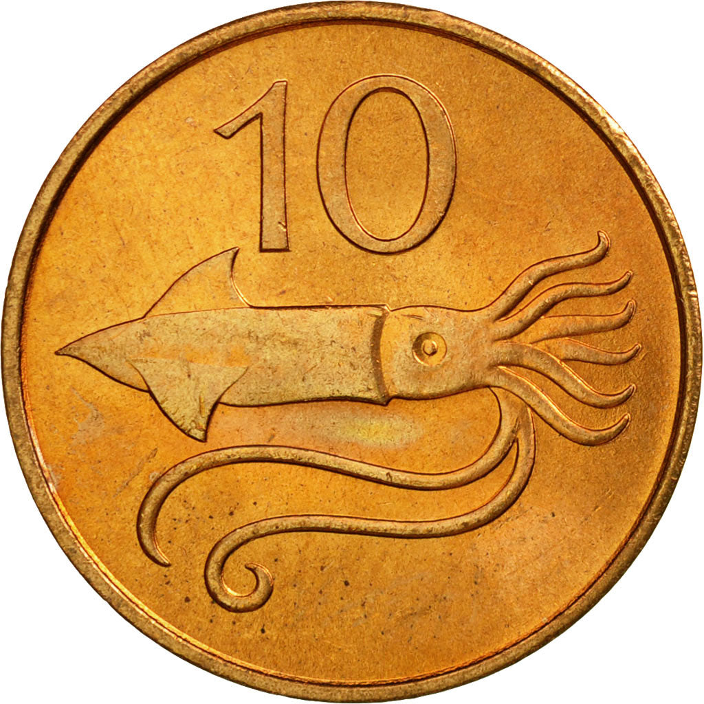 Coin, Iceland, 10 Aurar, 1981, AU(55-58), Bronze, KM:25