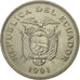 Moneta, Ecuador, 20 Sucres, 1991, SPL-, Acciaio ricoperto in nichel, KM:94.2