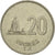 Moneta, Ecuador, 20 Sucres, 1991, SPL-, Acciaio ricoperto in nichel, KM:94.2