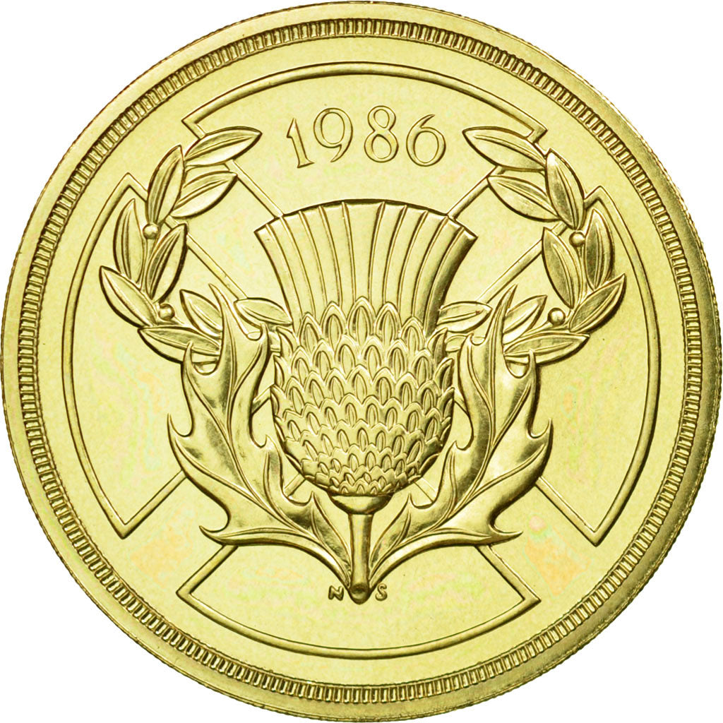 Coin, Great Britain, Elizabeth II, Commonwealth Games, 2 Pounds, 1986