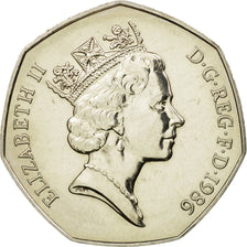 Coin, Great Britain, Elizabeth II, 50 Pence, 1986, MS(65-70), Copper-nickel