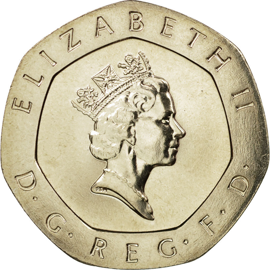 Coin, Great Britain, Elizabeth II, 20 Pence, 1986, MS(65-70), Copper-nickel