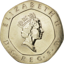 Coin, Great Britain, Elizabeth II, 20 Pence, 1986, MS(65-70), Copper-nickel
