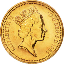 Coin, Great Britain, Elizabeth II, Penny, 1986, MS(65-70), Bronze, KM:935