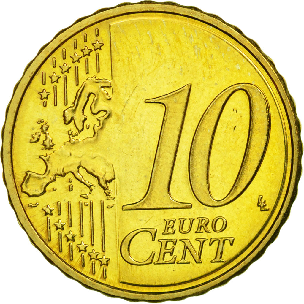 Słowenia, 10 Euro Cent, 2007, MS(63), Mosiądz, KM:71