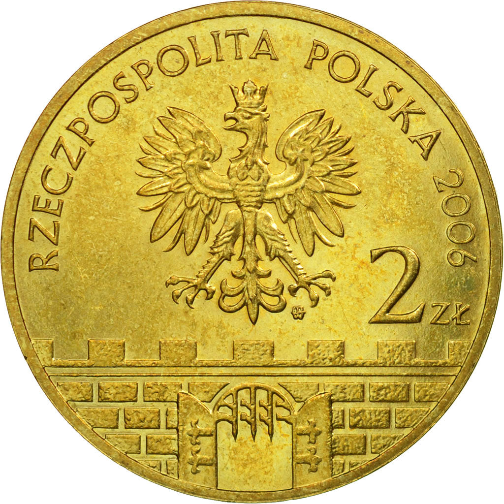 Moneda, Polonia, 2 Zlote, 2006, Warsaw, MBC, Latón, KM:582