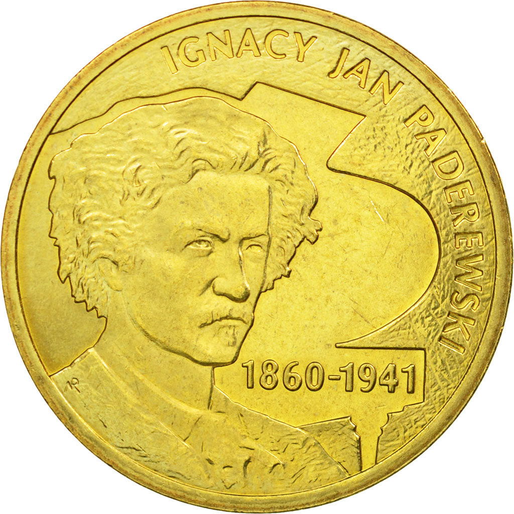 Coin, Poland, Ignacy Jan Paderewski, 2 Zlote, 2011, Warsaw, EF(40-45), Brass