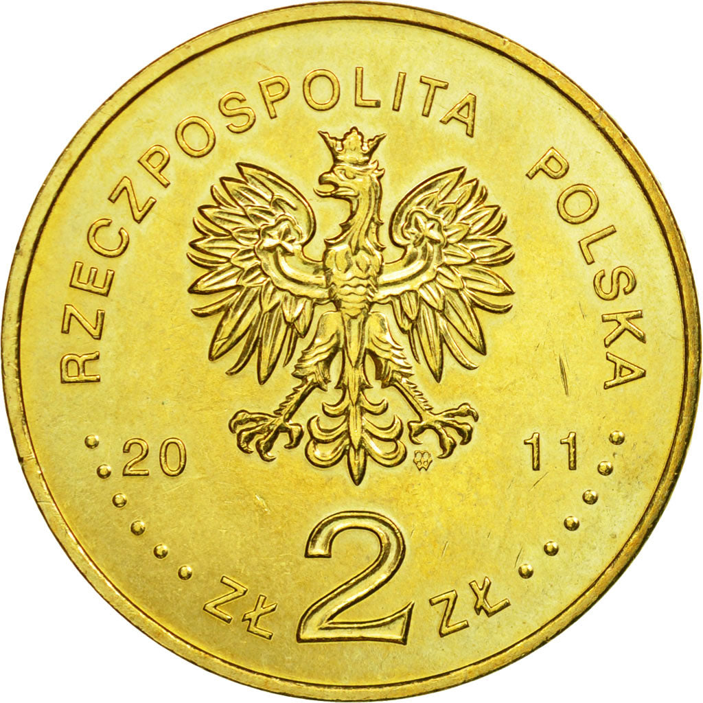 Coin, Poland, 2 Zlote, 2011, Warsaw, EF(40-45), Brass, KM:805
