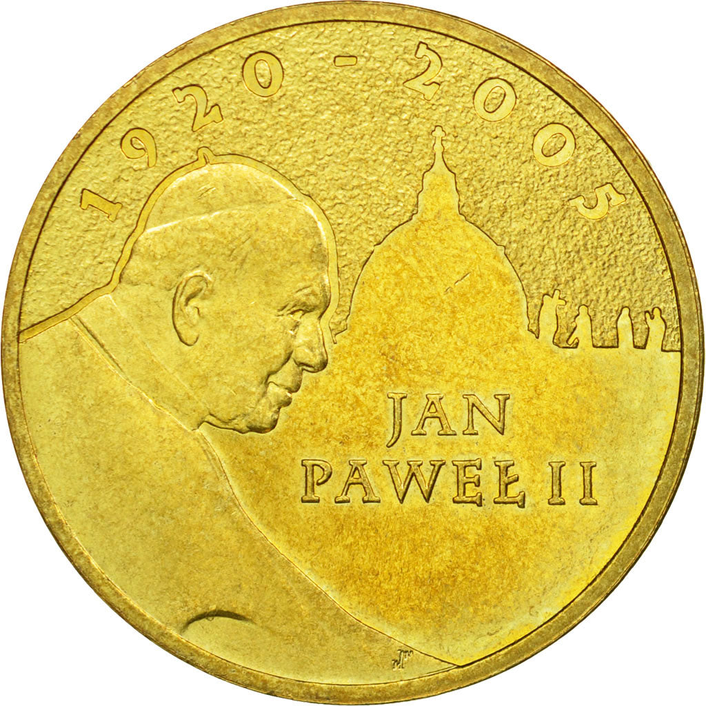 Monnaie, Pologne, Pope John-Paul II, 2 Zlote, 2005, Warsaw, TTB, Laiton, KM:525