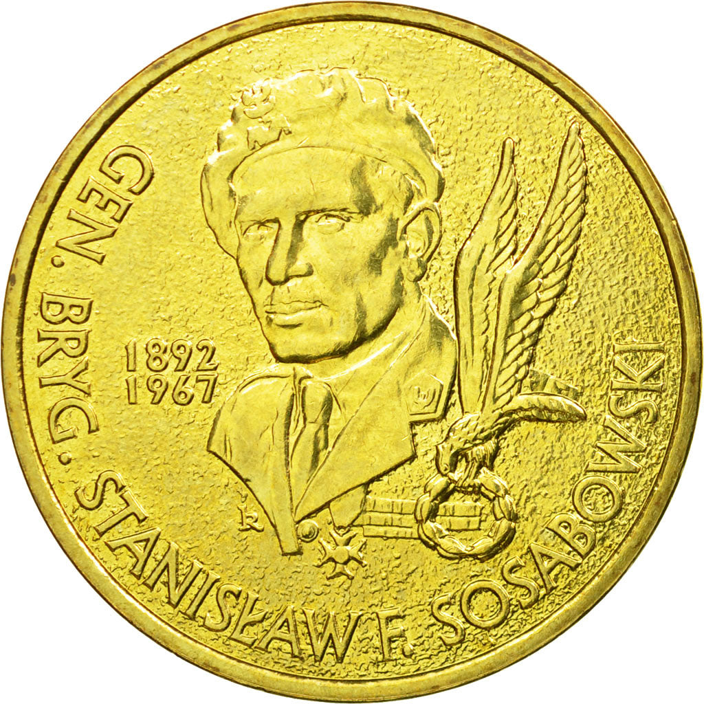 Coin, Poland, 2 Zlote, 2004, Warsaw, AU(55-58), Brass, KM:499