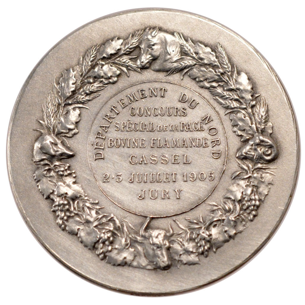 France, Agriculture and Horticulture, Token, 1905, AU(55-58), Silver, 20.42