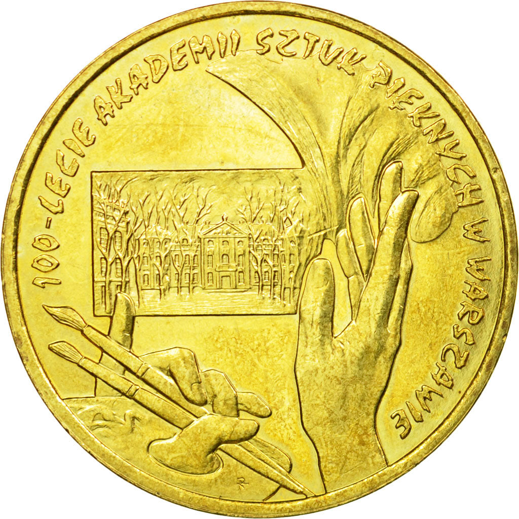 Moneda, Polonia, Warsaw Fine Arts Academy Centennial, 2 Zlote, 2004, Warsaw