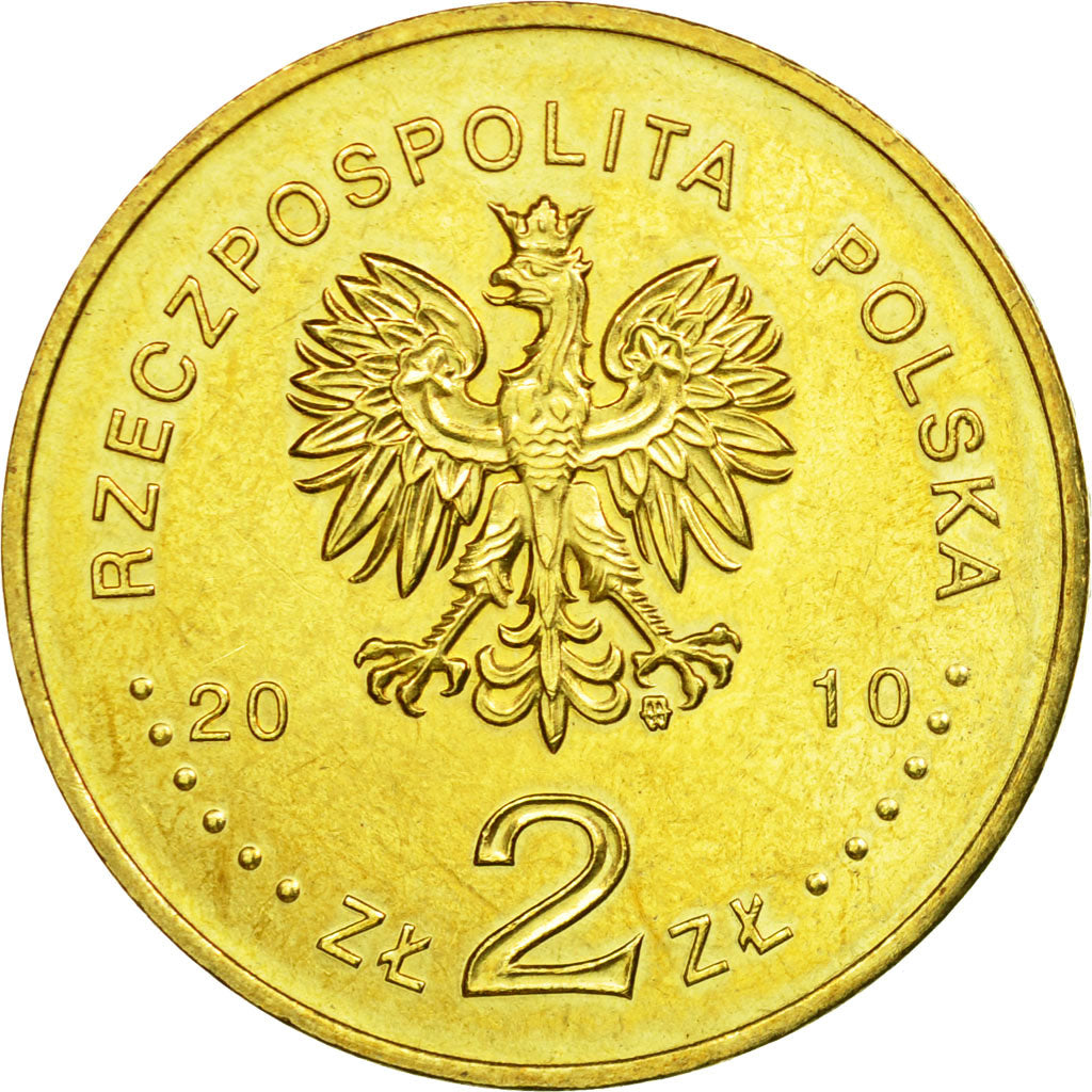Moneta, Polska, Jan Twardowski, 2 Zlote, 2010, Warsaw, AU(55-58), Mosiądz