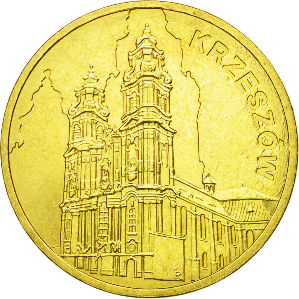 Moneda, Polonia, City of Krzeszow, 2 Zlote, 2010, Warsaw, EBC, Latón, KM:744