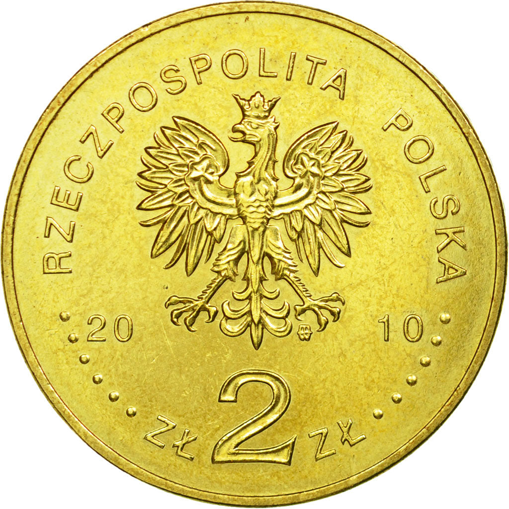 Moneda, Polonia, City of Krzeszow, 2 Zlote, 2010, Warsaw, EBC, Latón, KM:744