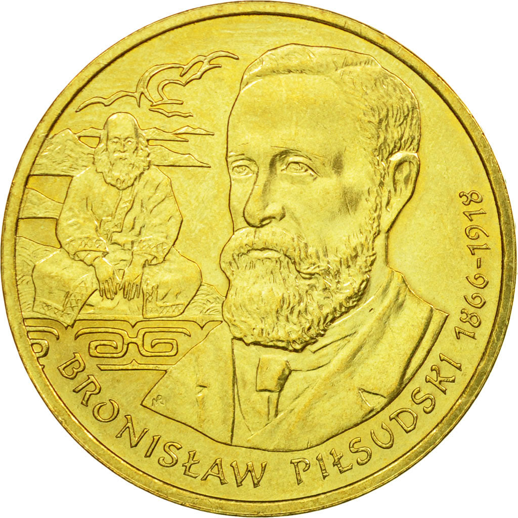 Moneda, Polonia, Polish Travellers & Explorers, 2 Zlote, 2008, EBC, Latón