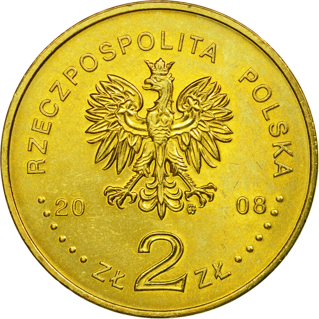Moneda, Polonia, Polish Travellers & Explorers, 2 Zlote, 2008, EBC, Latón