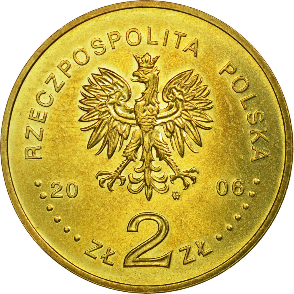 Coin, Poland, 2 Zlote, 2006, Warsaw, AU(55-58), Brass, KM:576