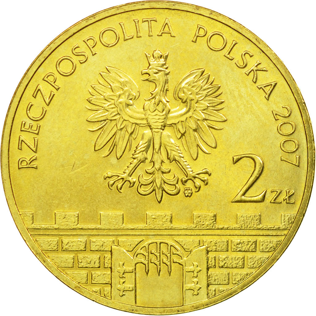 Moneta, Polska, 2 Zlote, 2007, Warsaw, VF(30-35), Mosiądz, KM:618