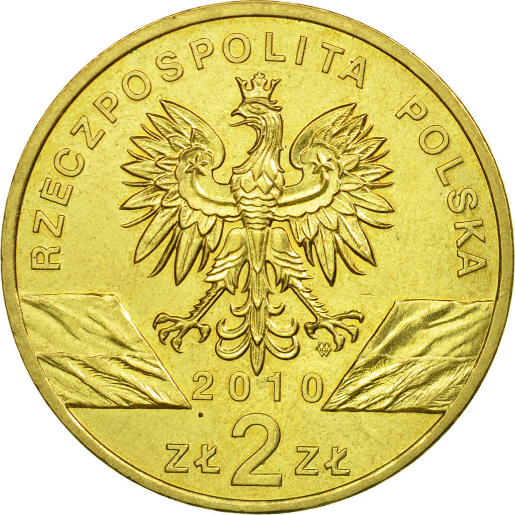 Coin, Poland, 2 Zlote, 2010, Warsaw, EF(40-45), Brass, KM:723