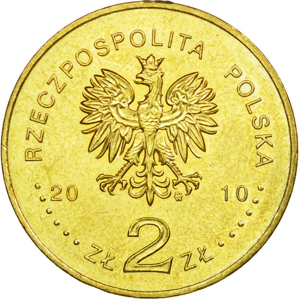 Moneta, Polska, City of Katowice, 2 Zlote, 2010, Warsaw, EF(40-45), Mosiądz