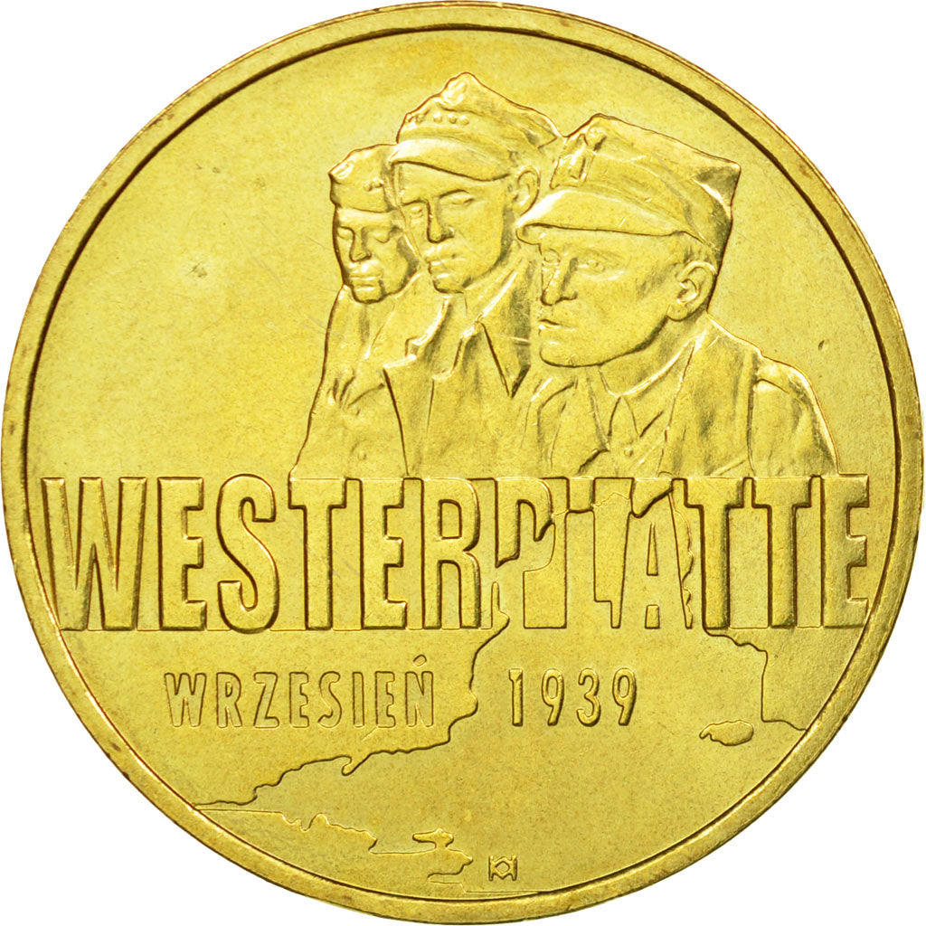 Monnaie, Pologne, Westerplatte, 2 Zlote, 2009, Warsaw, TTB, Laiton, KM:694