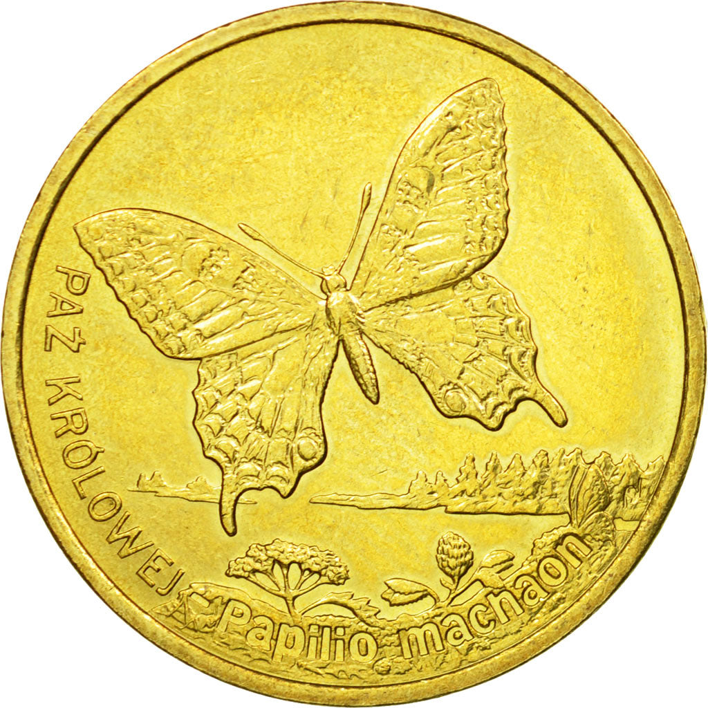 Coin, Poland, 2 Zlote, 2001, Warsaw, EF(40-45), Brass, KM:414