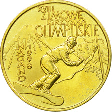 Monnaie, Pologne, Nagano Olympics, 2 Zlote, 1998, TTB, Laiton, KM:335