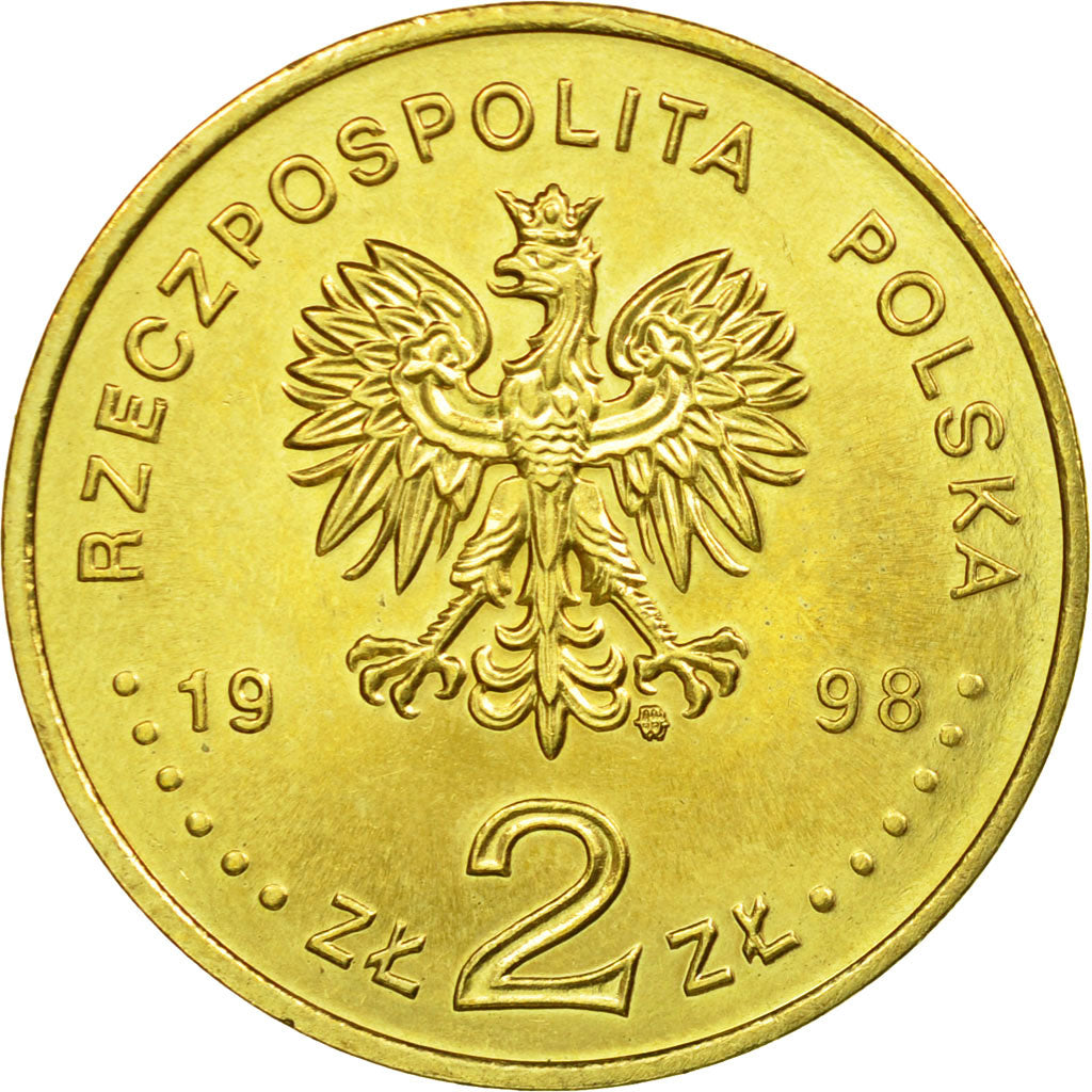 Monnaie, Pologne, Nagano Olympics, 2 Zlote, 1998, TTB, Laiton, KM:335
