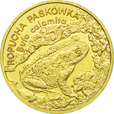 Coin, Poland, 2 Zlote, 1998, EF(40-45), Brass, KM:340