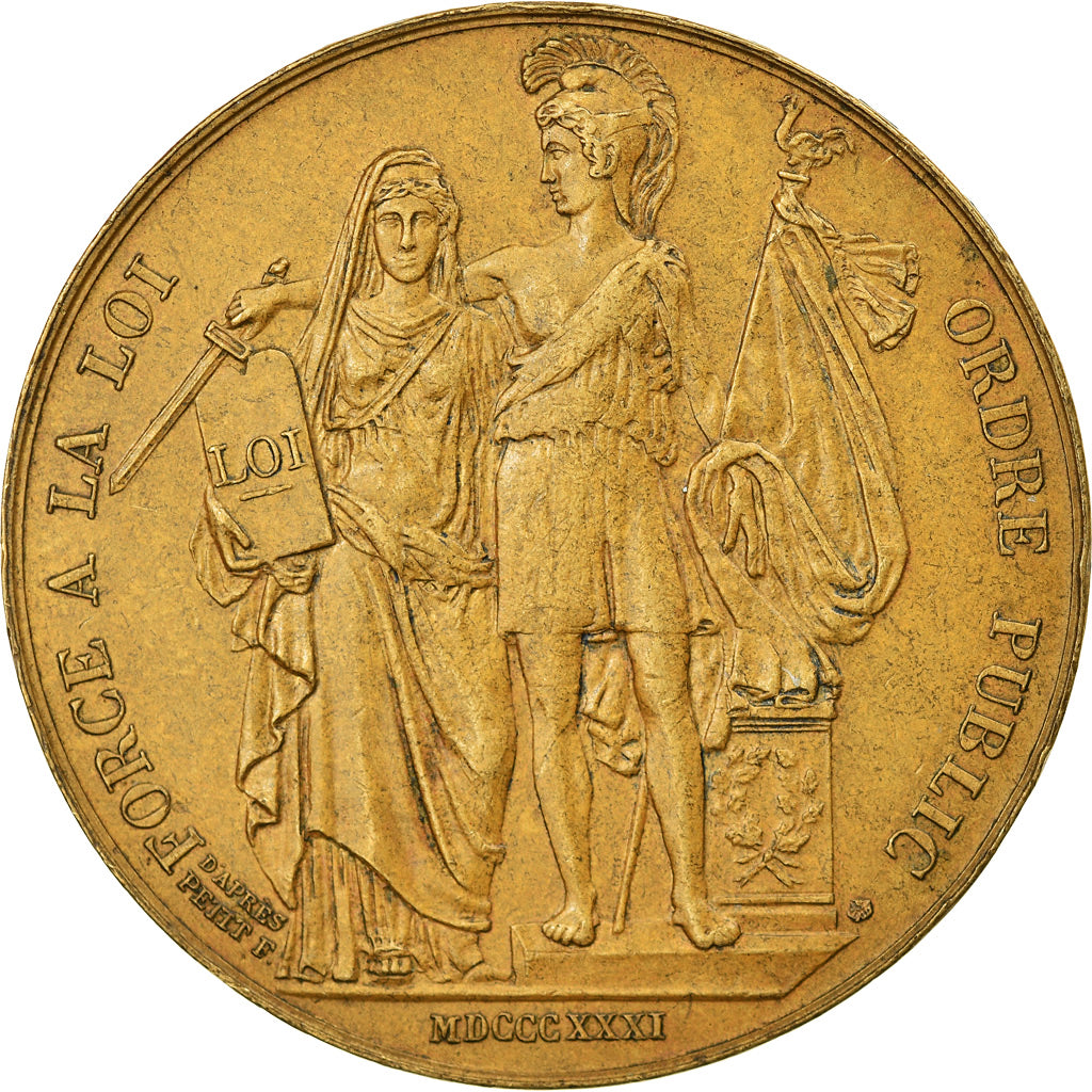 França, Medal, Louis-Philippe Ier, Ordre Public, Nova cunhagem, AU(50-53)
