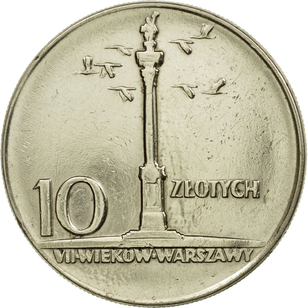 Monnaie, Pologne, 700th Anniversary of Warsaw, 10 Zlotych, 1965, Warsaw, SUP