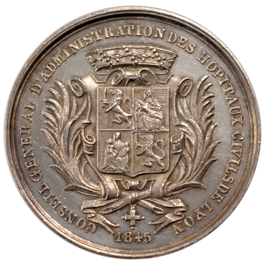 France, Token, Medicine, 1845, AU(55-58), Silver