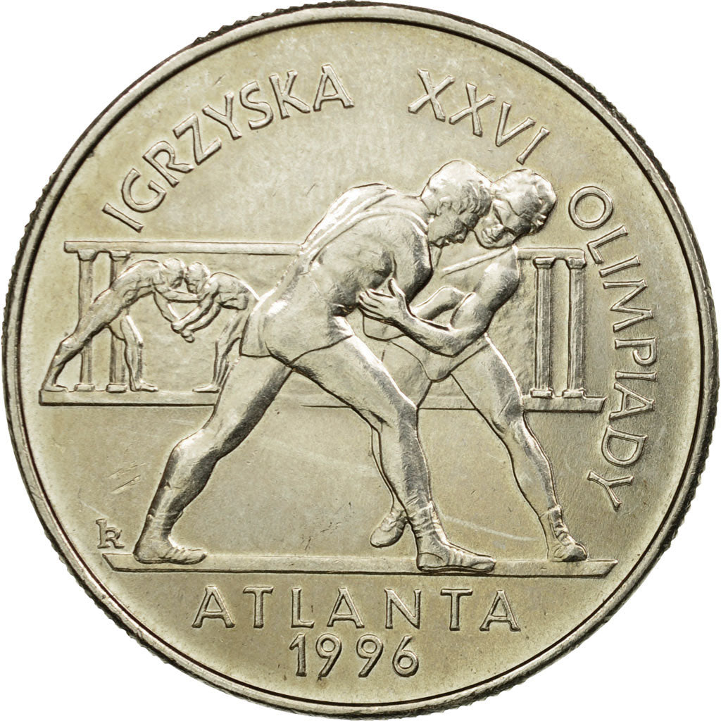 Coin, Poland, 1996 Olympics - Atlanta, 2 Zlote, 1995, AU(55-58), Copper-nickel