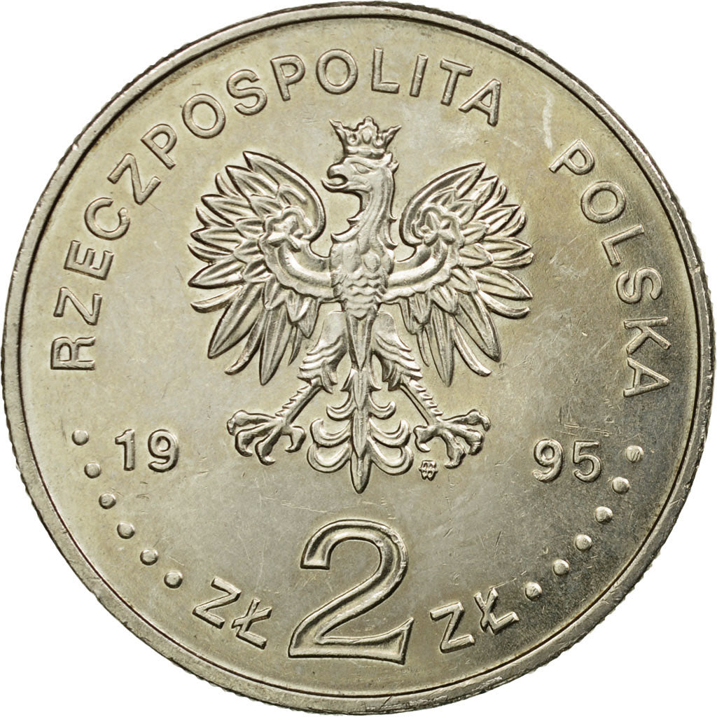 Coin, Poland, 1996 Olympics - Atlanta, 2 Zlote, 1995, AU(55-58), Copper-nickel