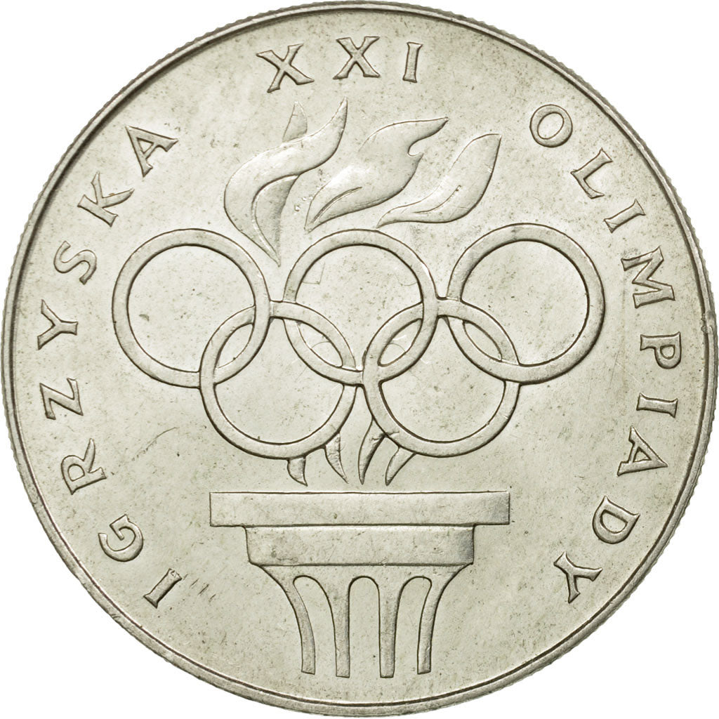 Coin, Poland, XXI Olympics, 200 Zlotych, 1976, Warsaw, AU(55-58), Silver, KM:86