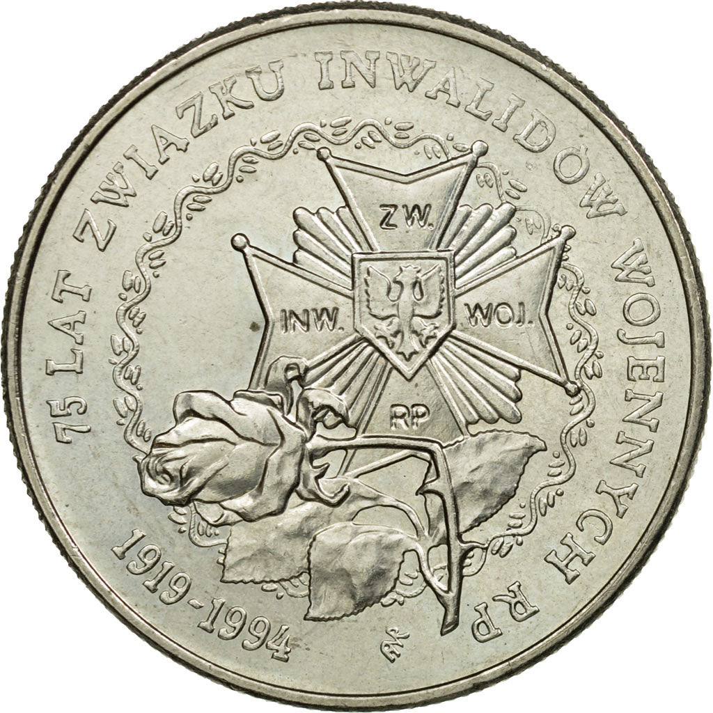 Coin, Poland, 75th Anniversary - Disabled Association, 20000 Zlotych, 1994