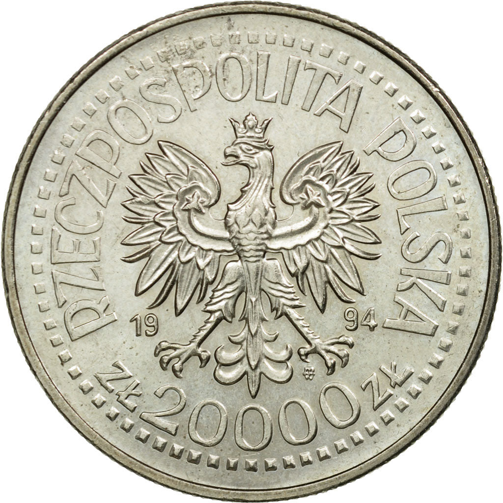 Coin, Poland, 75th Anniversary - Disabled Association, 20000 Zlotych, 1994