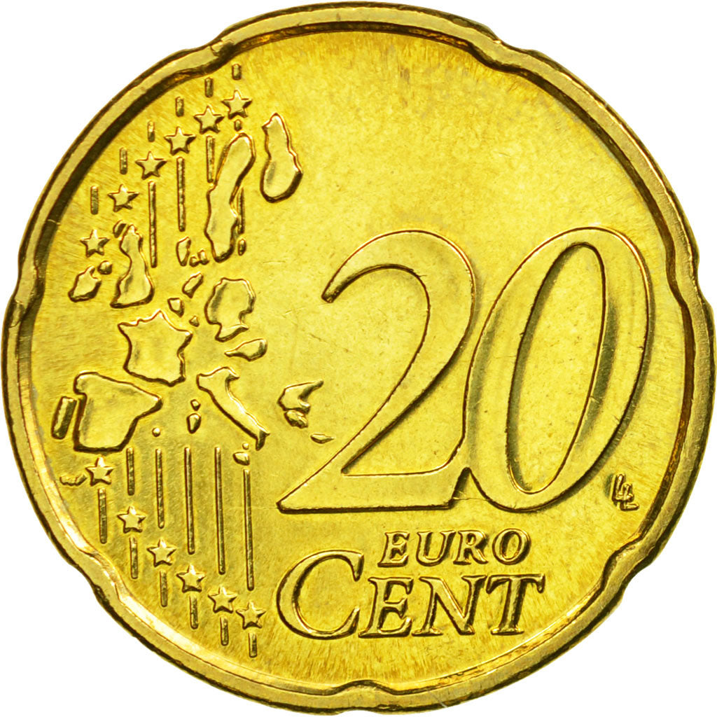 Belgia, 20 Euro Cent, 2003, Brussels, EF(40-45), Mosiądz, KM:228