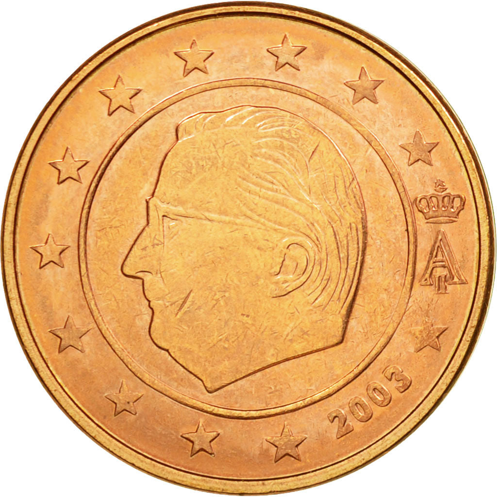 Belgium, 2 Euro Cent, 2003, AU(55-58), Copper Plated Steel, KM:225