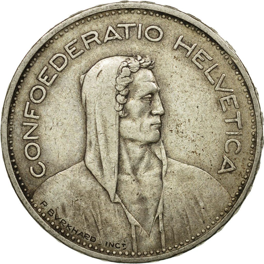Coin, Switzerland, 5 Francs, 1932, Bern, EF(40-45), Silver, KM:40