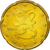 Finland, 20 Euro Cent, 2001, EF(40-45), Brass, KM:102