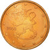 Finland, Euro Cent, 2003, AU(55-58), Copper Plated Steel, KM:98