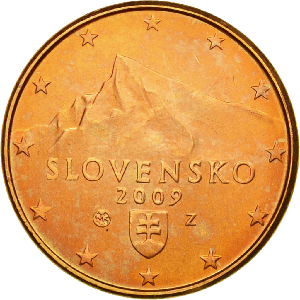 Slovakia, Euro Cent, 2009, AU(55-58), Copper Plated Steel, KM:95