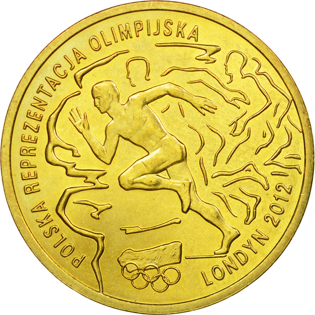 Coin, Poland, London Olympics, 2012; Polish Team, 2 Zlote, 2012, Warsaw
