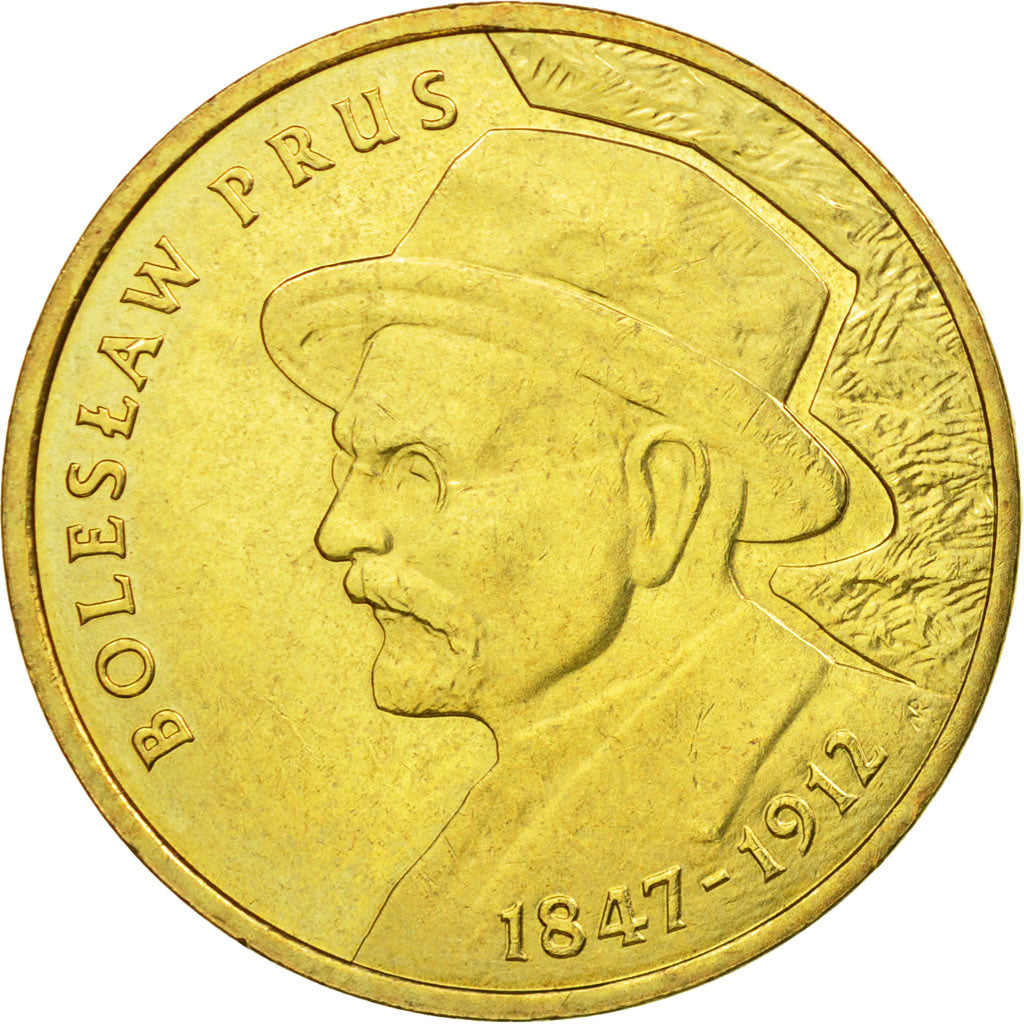 Coin, Poland, Boleslaw Prus, 2 Zlote, 2012, Warsaw, EF(40-45), Brass, KM:838
