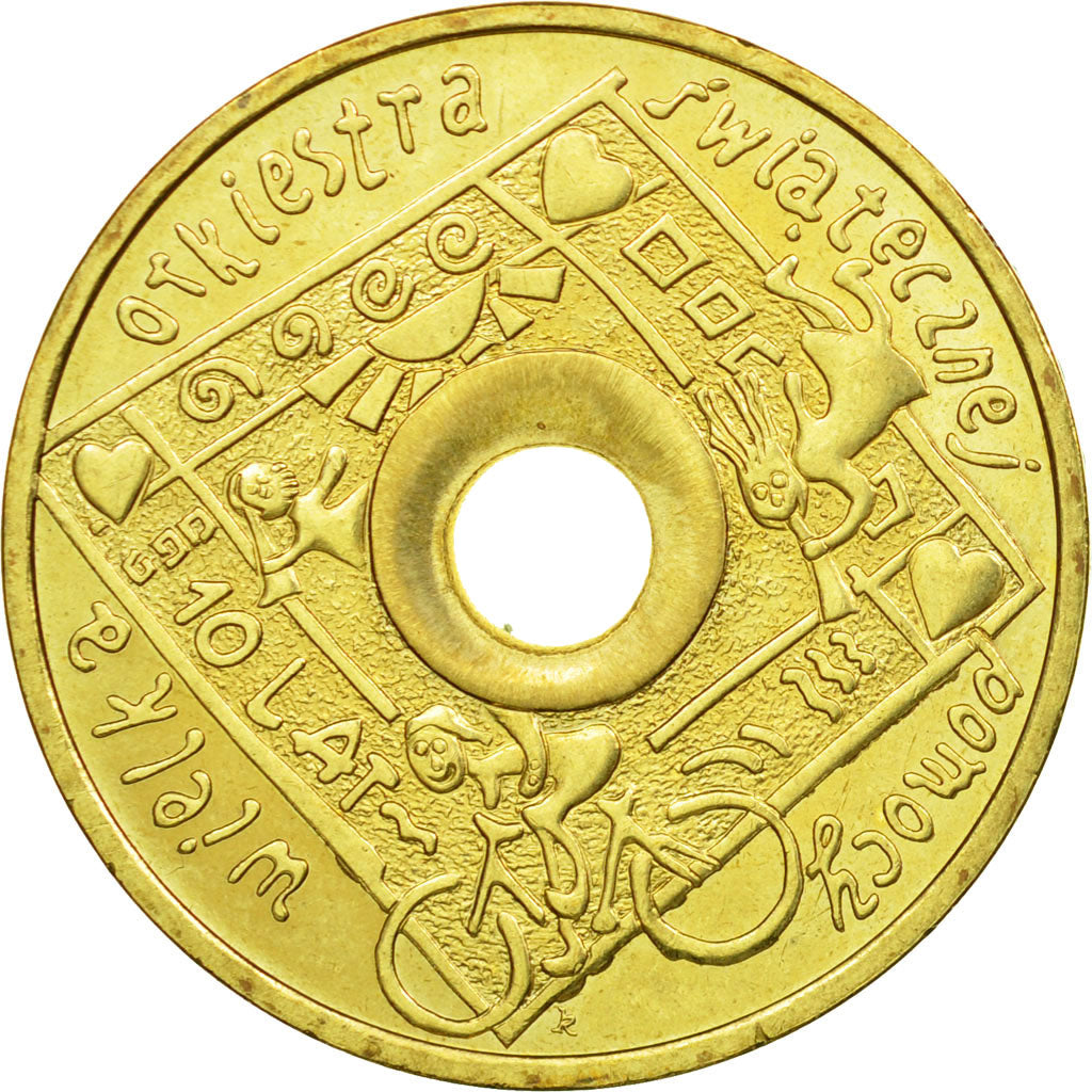 Coin, Poland, Children, 2 Zlote, 2003, Warsaw, EF(40-45), Brass, KM:446