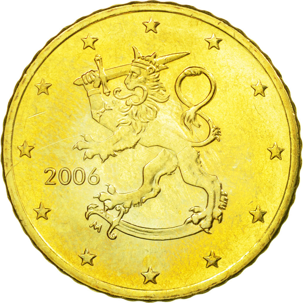 Finland, 50 Euro Cent, 2006, EF(40-45), Brass, KM:103