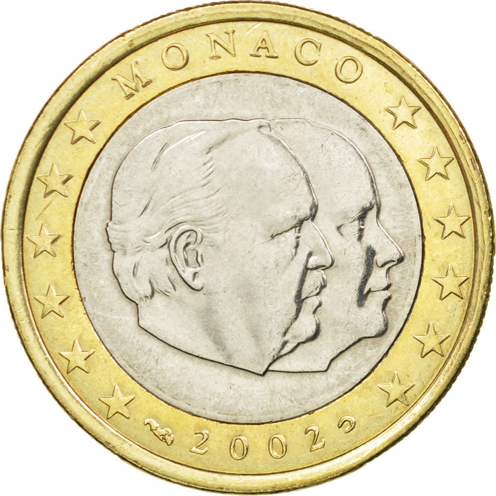 Monaco, Euro, 2002, EF(40-45), Bi-Metallic, KM:173