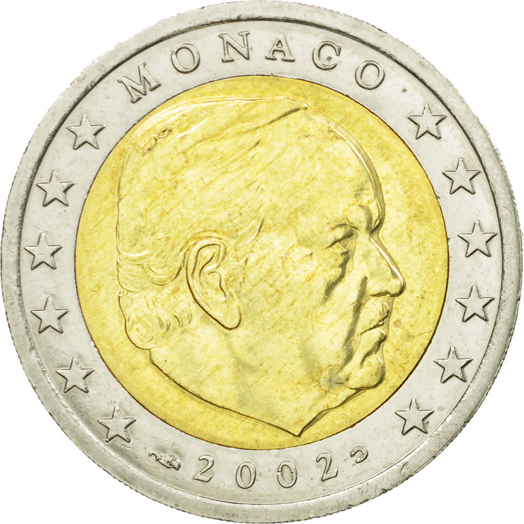 Monaco, 2 Euro, 2002, EF(40-45), Bi-Metallic, KM:174
